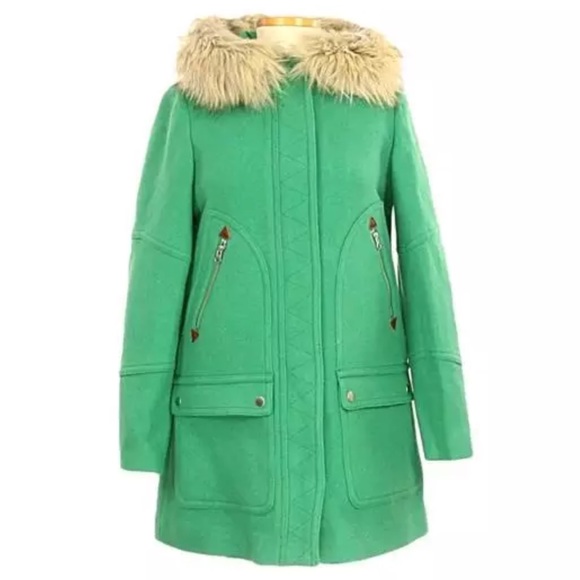 J Crew Chateau Parka in Emerald Green NEW - Picture 3 of 4